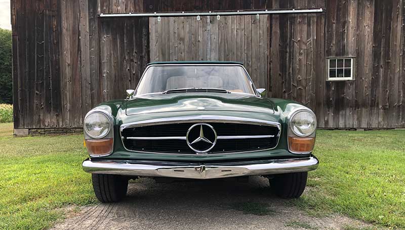 1970-Mercedes-W113-280SL-Moss-Green-Metallic-For-Sale-Tobin-Motor-Works